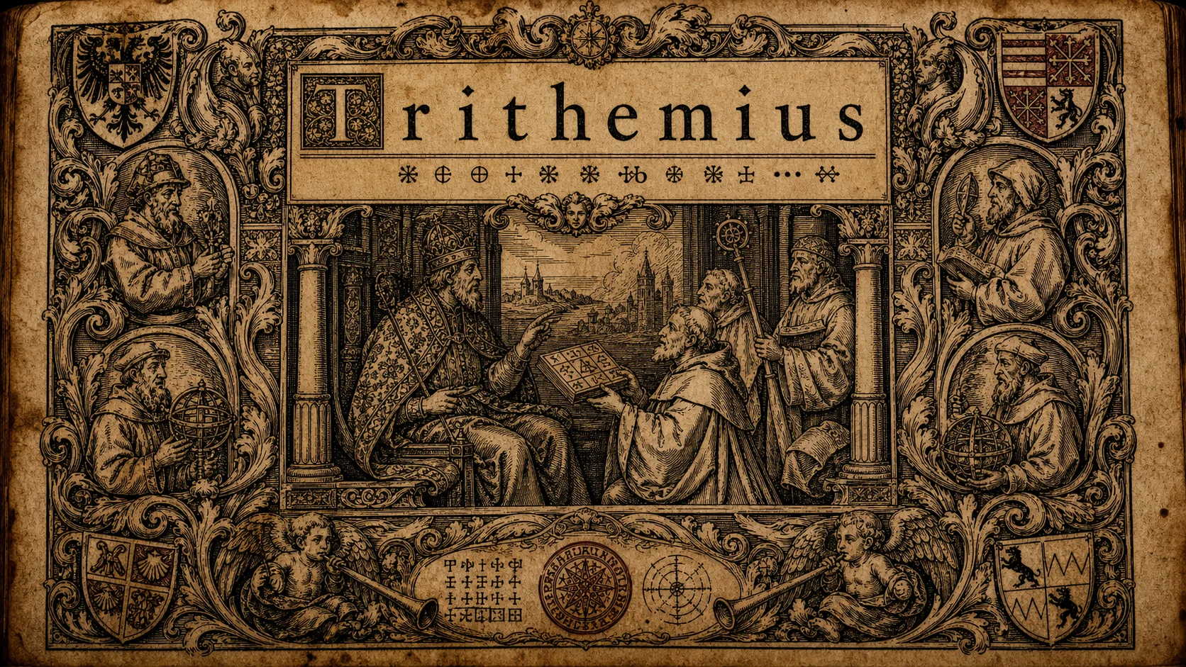 Portrait of Johannes Trithemius (1462&ndash;1516), Benedictine abbot of Sponheim